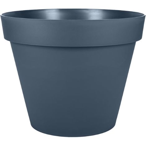EDA - POT DE FLEUR ROND TOSCANE Ø 60 CM - VOLUME 76 L - Ø 59 X H.47 CM - BLEU JEAN 013614 B.JE SX3