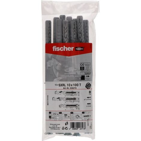 fischer Fixation pour cadres SXRL 10 x 100 T en acier électrozingué 10 pièces