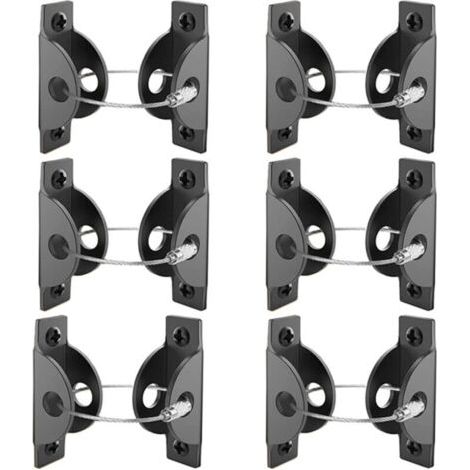 Sangle D'ancrage de Meuble Kit, 6 Ensembles Sangle Anti-Basculement de Meuble en Métal, Sangles Anti-Basculement pour Meubles, Sangles de Sécurité Meubles Métal, Convient pour Étagères, Commodes (1/5)