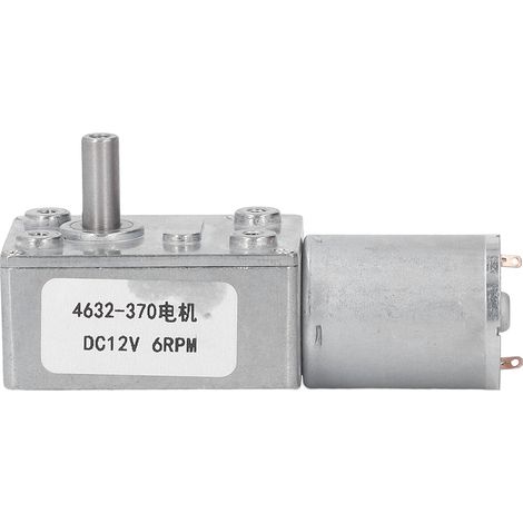 Moteur à engrenages à vis sans fin 6 tr/min, robuste et autobloquant, à courant continu, pour ouvre-portes et petits treuils 12 V CC (1/5)