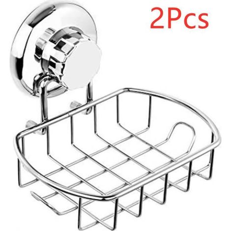 Porte-Savon À Ventouse Porte-Savon En Acier Inoxydable Porte Eponge Plateau De Rangement Durable, Porte-éponge Pour Cuisine-Ywey (1/2)