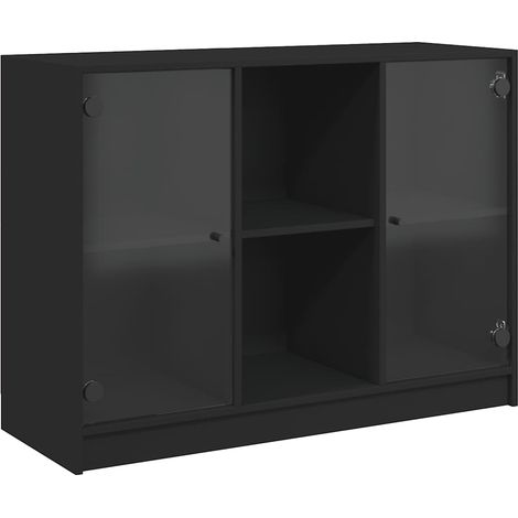 Maison Exclusive - Credenza Nero 102x37x75,5 cm in Legno Multistrato