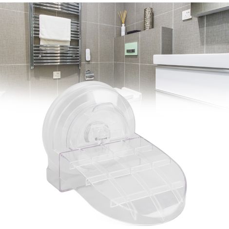 Pédale de douche à ventouse murale transparente pour femmes enceintes et personnes âgées (1/5)