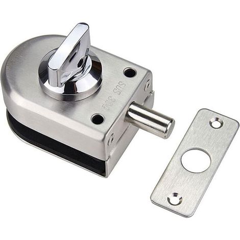 Serrure de Porte Sécurité Anti-Vol de Porte en Verre Verrou D'acier Inoxydable de 1012mm Ouvrez/Fermez l'utilisation de Salle Bains Bureau D'hôtel de Maison (1/5)