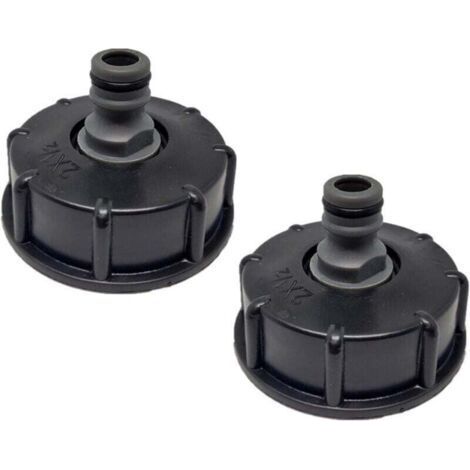 Pieces IBC Tank Cap, XU, S60x6 IBC Fitting/Nipple Cap, 1/2" Outlet Diameter, 60 mm Inlet Diameter for IBC Tank Valve - Black -