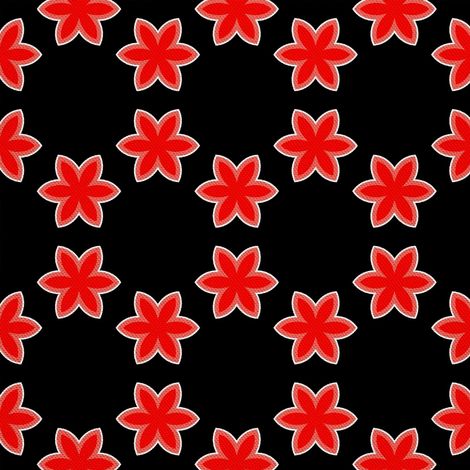 Telas decorativas para exteriores Oxford - motivo de flores rojas (1/5)