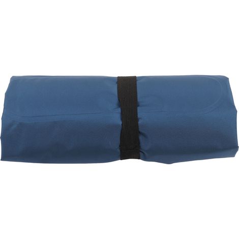 Matelas gonflable ergonomique avec sac de rangement, bleu marine, idéal pour le bureau, le camping et les activités de plein air. (1/5)