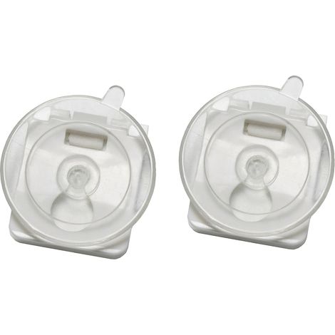GARDINIA Set di Ventose con Clip, Ricambio per Tutte le Tende Plissettate a Ventosa di Gardinia, Plastica, Trasparente (1/2)