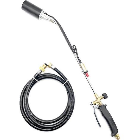 Brûleur à propane portable pour désherber jardin toiture en bois neige route charbon de bois - Noir (1/4)