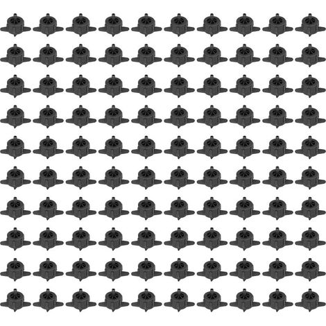 Émetteur goutte-à-goutte 4mm, 100 pièces, Compensation de pression uniforme, goutteur d'arrosage en PP pour grand Terrain 4L noir (1/5)