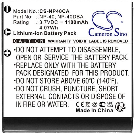 NX - Batterie  photo - caméra 3.7V 1100mAh - NP40 CASIONP-40 CASIONP-4
