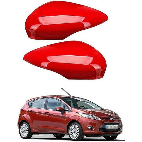 Rückspiegelabdeckung für Ford Fiesta Mk7 (Baujahre 2008–2017) – Rot, links
