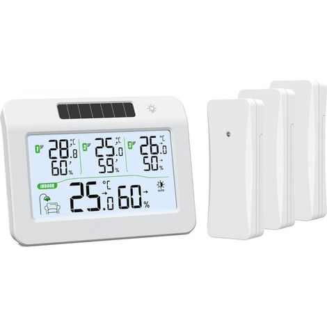 Moniteur température/humidité, solaire, pour chambre et cave (1/5)