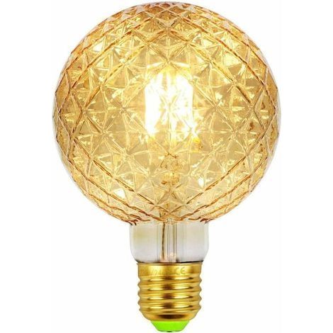 Ampoules LED vintage à filament rétro 4 W 220/240 V E27 Ampoule décorative G95 Cristal (1/4)
