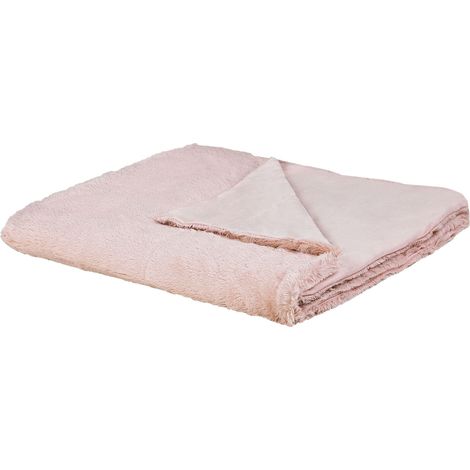 Coperta Plaid Copriletto Rosa Soffice Camera da Letto 180 x 200 cm Gelik