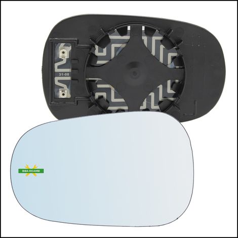 Piastra retrovisore termica lato sx-guidatore per renault clio ii (bb) dal 1998- (1/3)