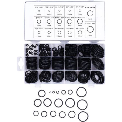 Kit d'accessoires assortis de 222 joints toriques en caoutchouc pour véhicules de pipeline (1/5)
