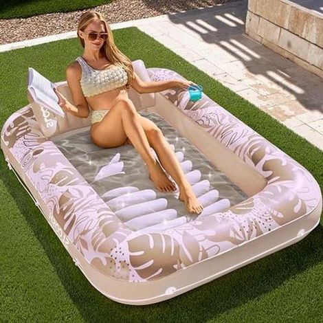 Lettini gonfiabili per piscina, lettini galleggianti, vasche da bagno, sedie a sdraio, materassini gonfiabili, adatti per prendere il sole, lettini gonfiabili per adulti. (1/5)