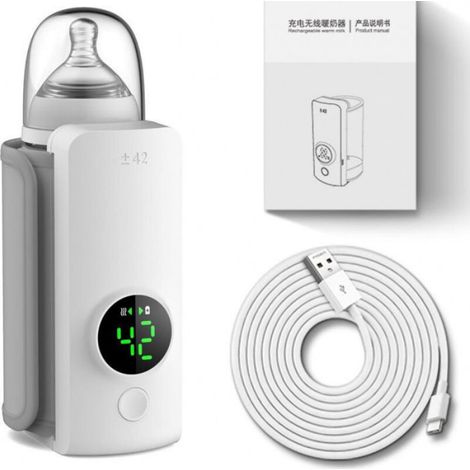 Rechauffe biberon portable - Sans fil 6000 mAh 6 températures LED - Voyage (1/4)