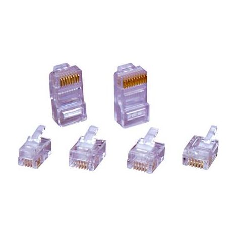 encitech RJ458P8CR Connecteurs RJ45 6510-0104-01 mâle, droit Nombre de pôles 8P8C transparent 1 pc(s) A333932 (1/2)