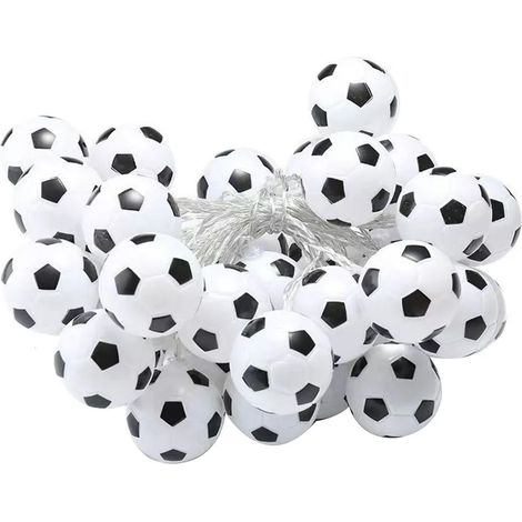 Guirlande lumineuse vingt LED blanc chaud cinq mètres pour décoration de jardin et chambre thème football (1/5)