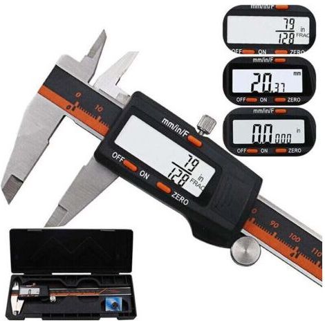 Digital Caliper 150mm LCD Vernier Steel Digital Electronic (1/4)