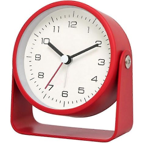 Petite horloge de bureau en métal : Horloge silencieuse pour étudiants, idéale comme décoration de chambre ou de bureau C jkw (1/5)