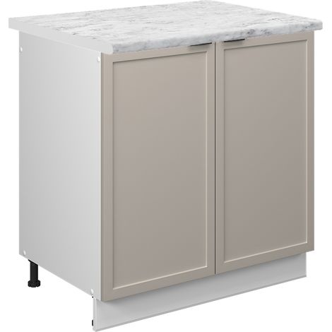 Mobile lavello cucina Fame-Line, GrigioBeige, 80 cm , PL Marmo, Vicco
