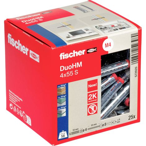 fischer Hohlraumdübel DuoHM 4x55 S PZ 25 Stk