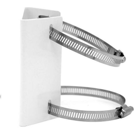 2pcs Support de caméra, Montage poteau vertical, Acier robuste, Angle avec boucles, Pour vidéosurveillance (1/4)