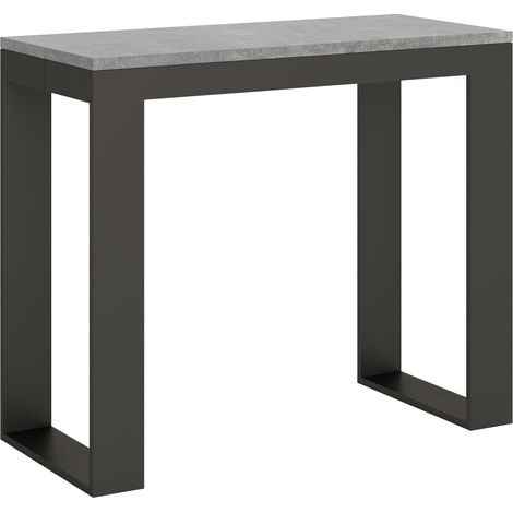 Consolle Allungabile 90-196x40x77 cm in Nobilitato Grigio (1/4)