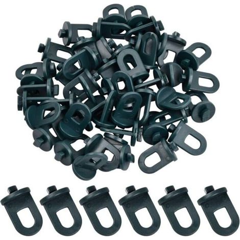50 green plant support clips, durable climbing vine hooks, flower hangers accessory. (1/4)