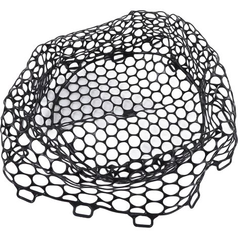 Épuisette de rechange pour pêche à la mouche, filet en caoutchouc profond, sac de pêche noir, profondeur 32 cm (1/5)