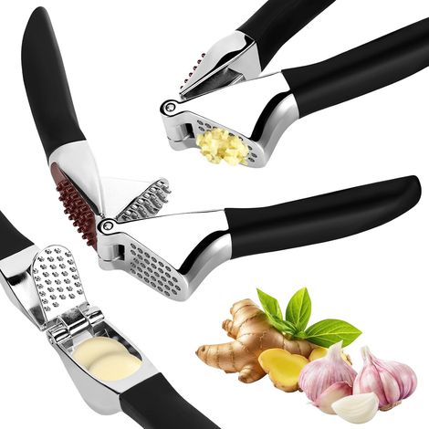 Presse-ail inox pro, facile à presser, anti-rouille, durable et simple à nettoyer. (1/5)