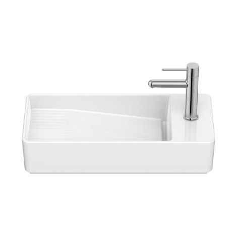 LAVABO MURAL COMPACTO 550X275 CON JUEGO DE FIJACIÓN PARA TURA BLANCO BRILLANTE