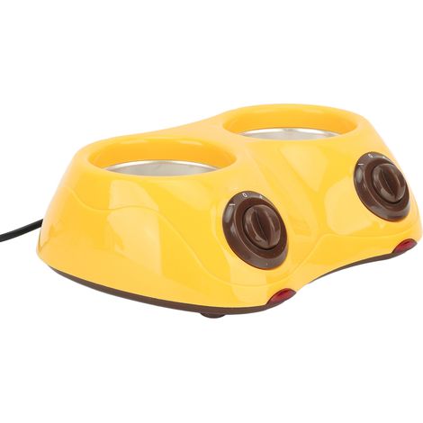 Fondoir à chocolat électrique à double cuve, appareil à fondue au chocolat, UE 220-240 V, jaune (1/5)