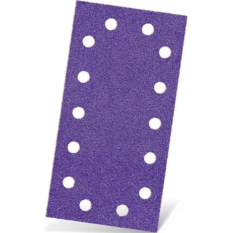 MENZER Titanium HD Feuilles abrasives auto-agrippantes, 230 x 115 mm, 14 trous, p. Ponceuses vibrantes, Mix céramique (Lot de 50) G40 (1/5)
