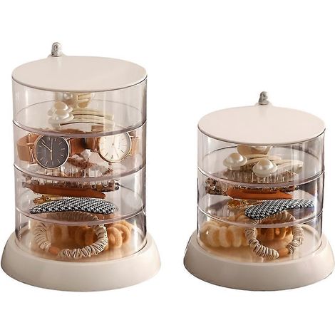 Boîte de rangement rotative à 360° pour accessoires de cheveux, boîte à bijoux (1/5)