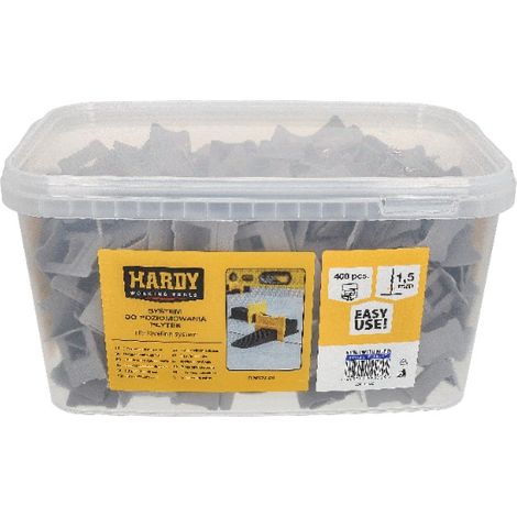 Clip per il sistema di livellamento Hardy 1,5 mm 400 pezzi