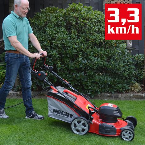 Tondeuse électrique 1800W 46cm – 5 en 1 avec bac 50L – Hauteur de coupe réglable 25-75mm – Entraînement à traction 3,3 km/h – Bb-Loisiram