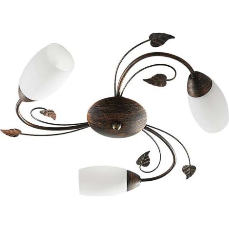 [GEBRAUCHT] B-Ware Lindby Deckenleuchte Stefania LED Lampe Leuchte dimmbar schwarz-gold Ø46cm 3-flg (1/2)