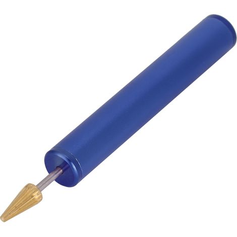 Rouleau applicateur manuel pour teinture des bords en similicuir bleu foncé, stylo à encrer les bords de cuir synthétique. (1/5)