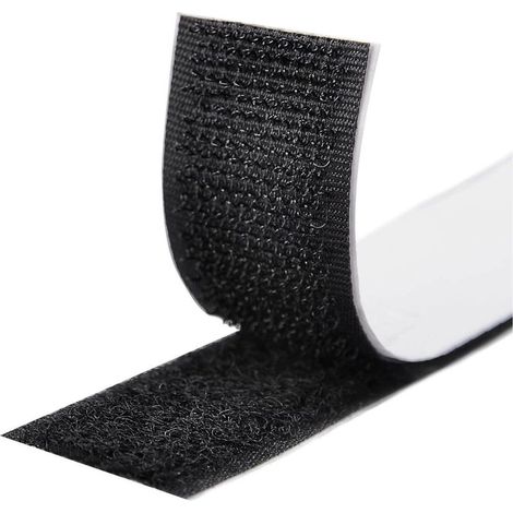 Ruban Crochet Boucle - 2 x 8 m - Largeur 20 mm - Adhésif Double Face pour Fixation Sans Perçage sur Surfaces Lisses - Photo Cadre Miroir Verre Métal Bois (1/5)
