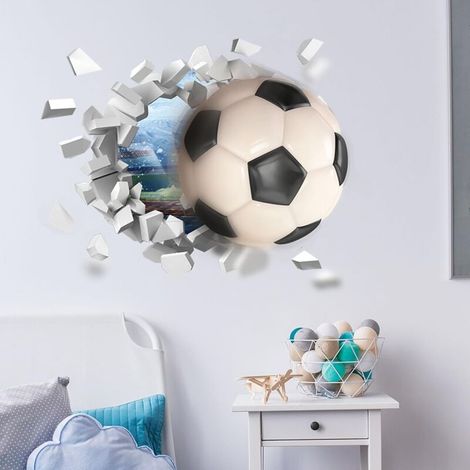 3D Football Poster - Bedroom Wall Decoration for Kids and Teenagers - Football Wall Sticker - Boys Bedroom - Stadium Bedroom Decor