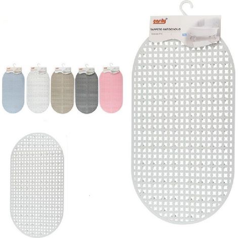 Trade Shop - Tappeto Tappetino In Pvc Antiscivolo Per Vasca Da Bagno Doccia 67 X 37 Cm 59323 - (1/4)
