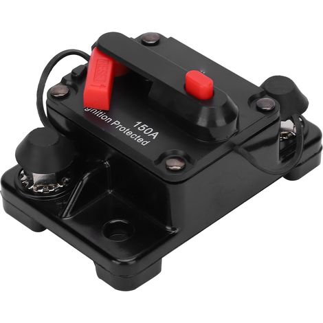 Disjoncteur à réarmement automatique, porte-fusible en cuivre étanche, interrupteur automatique rouge, 12-42 V CC, 150 A (1/5)