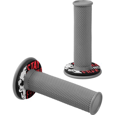 Donut Off-Road Grips, manopole universali - Grigio - Rosso (1/3)