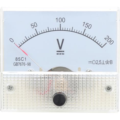 Voltmètre à aiguille CC, panneau de mesure de tension, instrument de mesure 85C1 CC 0200 V (1/5)