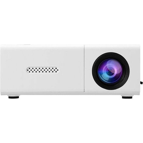 Mini-Projektor, tragbar, Full HD 1080p, mit Fernbedienung, kompatibel mit HDMI/Audio/Tablet/PC/USB, weiß XXW (1/4)