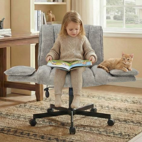 Ergonomischer Bürostuhl mit klappbaren Armlehnen, Air-Lordosenstütze, breiter Sitzfläche und Rollen, bis 150 kg